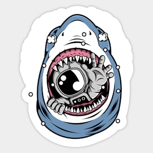 astronaut shark Sticker
